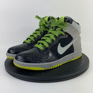 Nike SB Dunk High Premium  'Wrinkled Patent' Green 317814-001 Women's Size 7.5